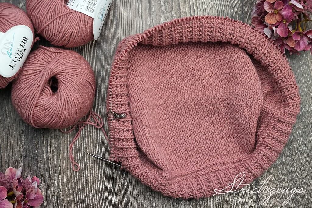 Strampelsack der mitwaechst von unten begonnen